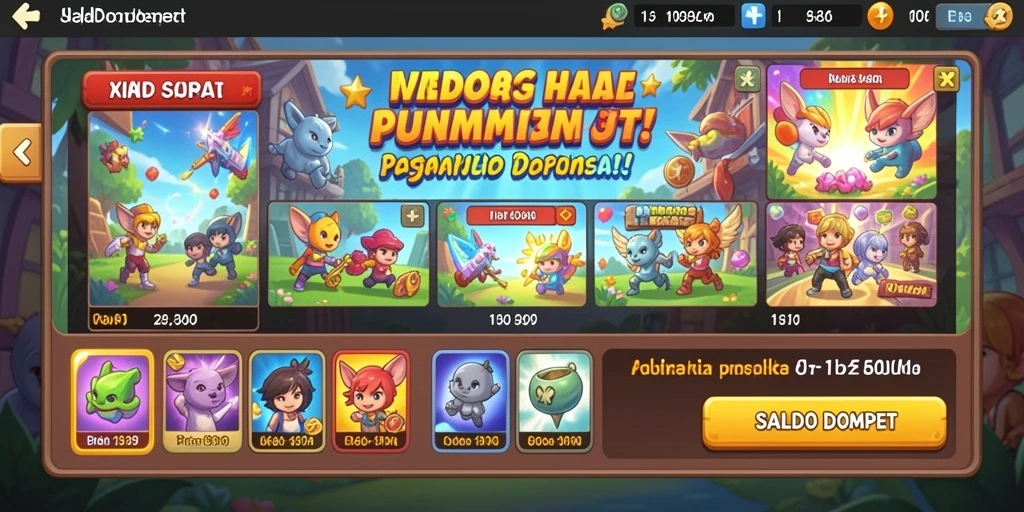 Screenshot ini menampilkan karakter utama dalam aksi.