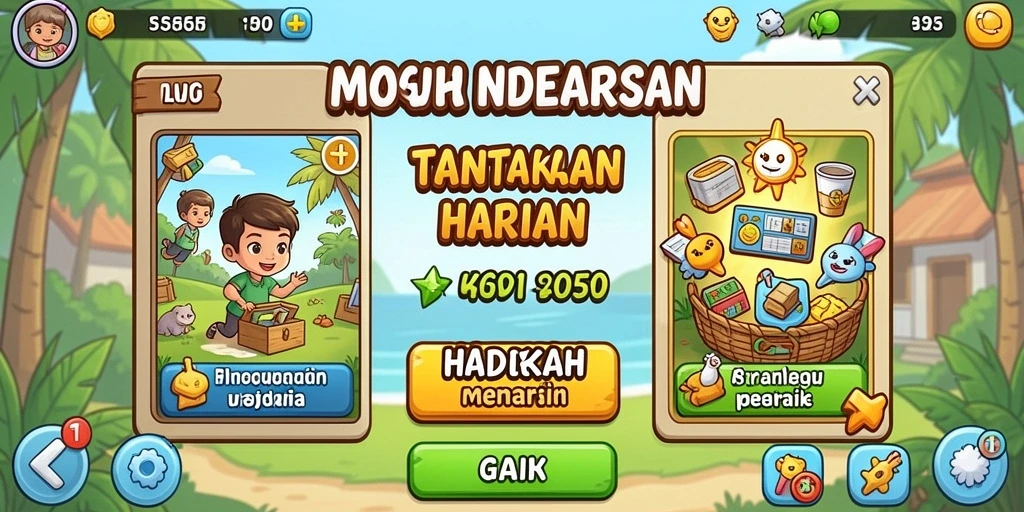 Antarmuka pengguna SINARTOGEL yang menarik.